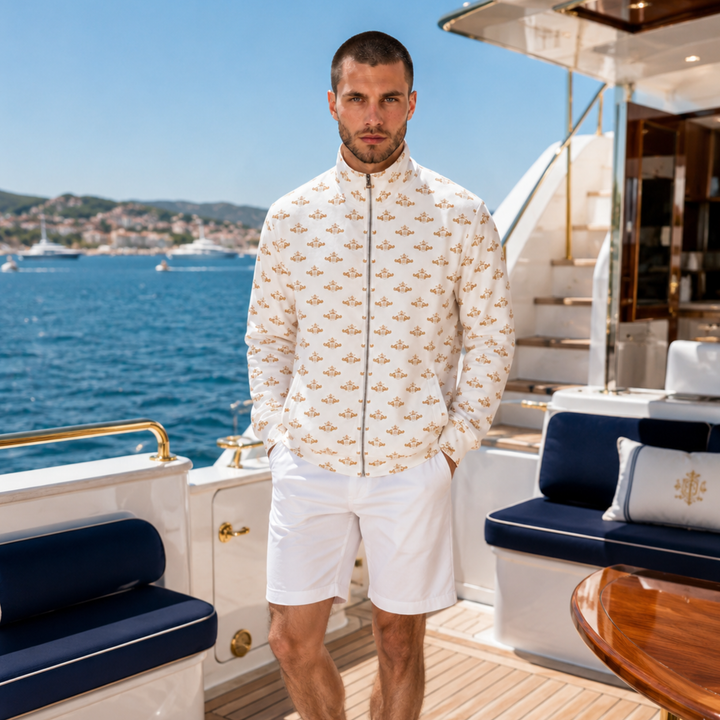 Recycled Track Jacket With Gold Crest (Men’s)