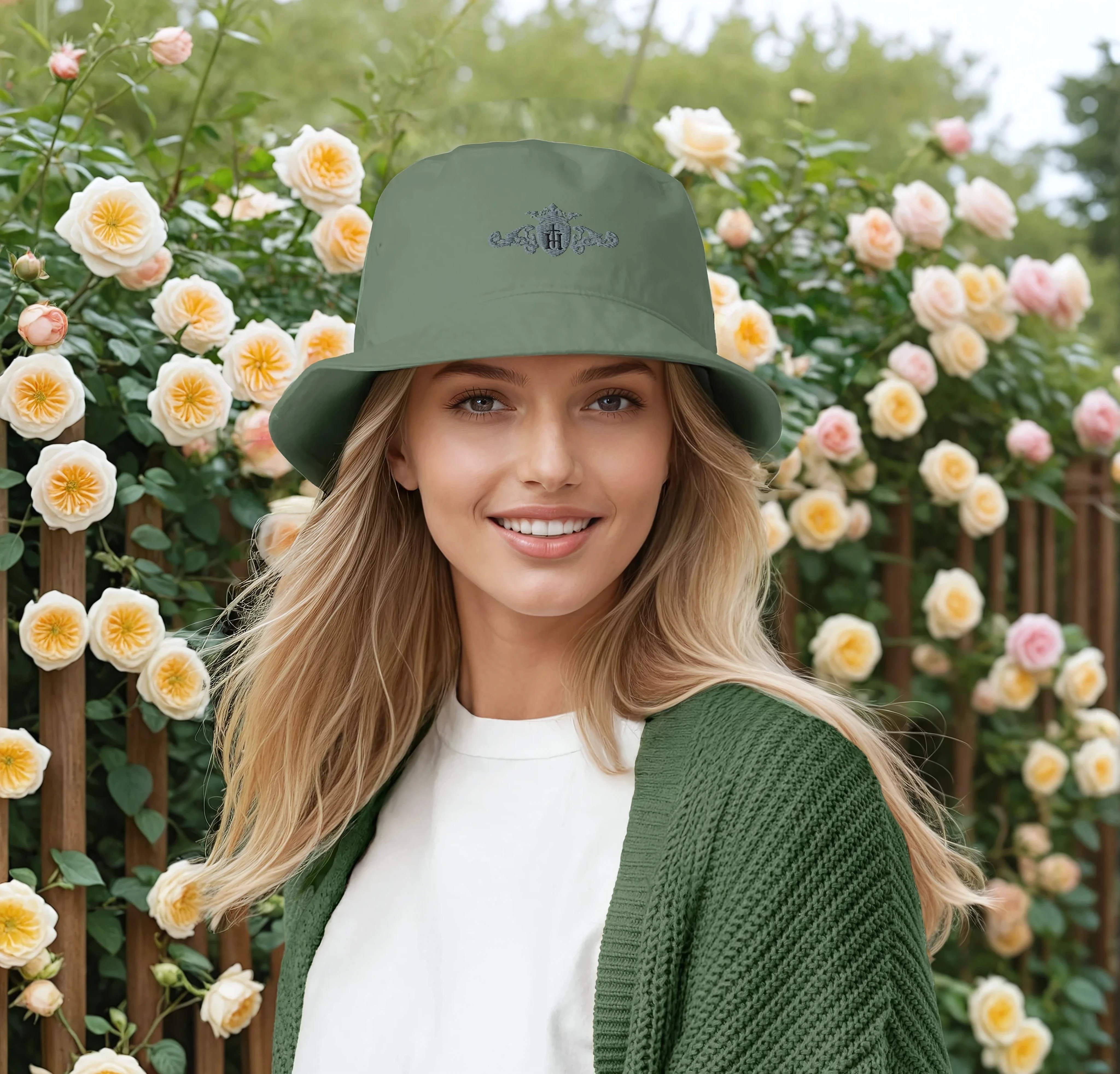 The Crownshade Bucket Hat – Graphite Crest Edition