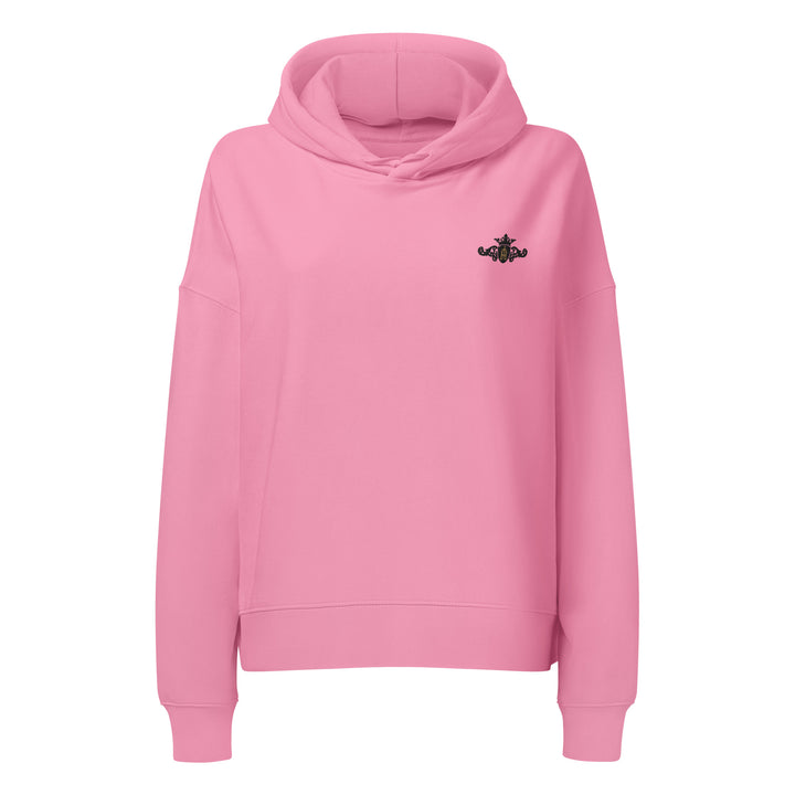 Organic Recycled Mid-Weight Hoodie | Embroidered Black Crest With Gold Center