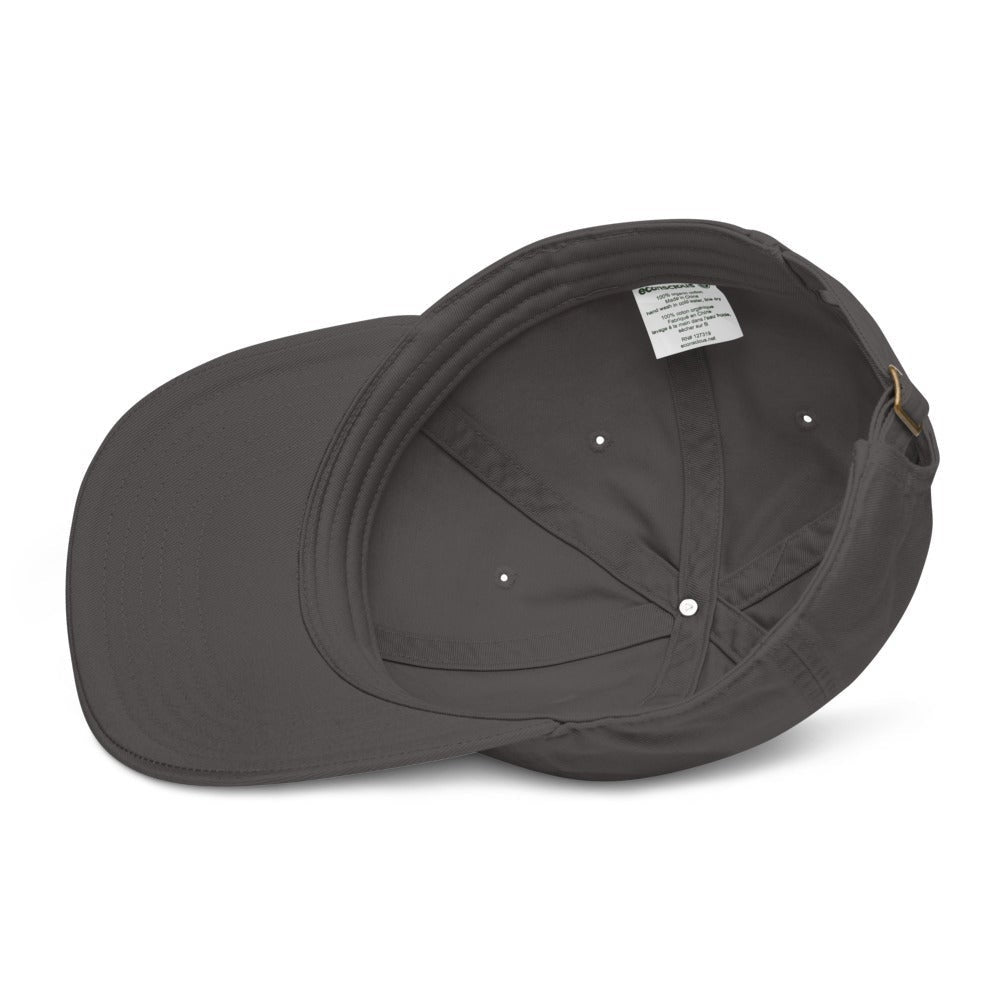Organic Classic Cap | Embroidered Gold Crest With Maroon Center