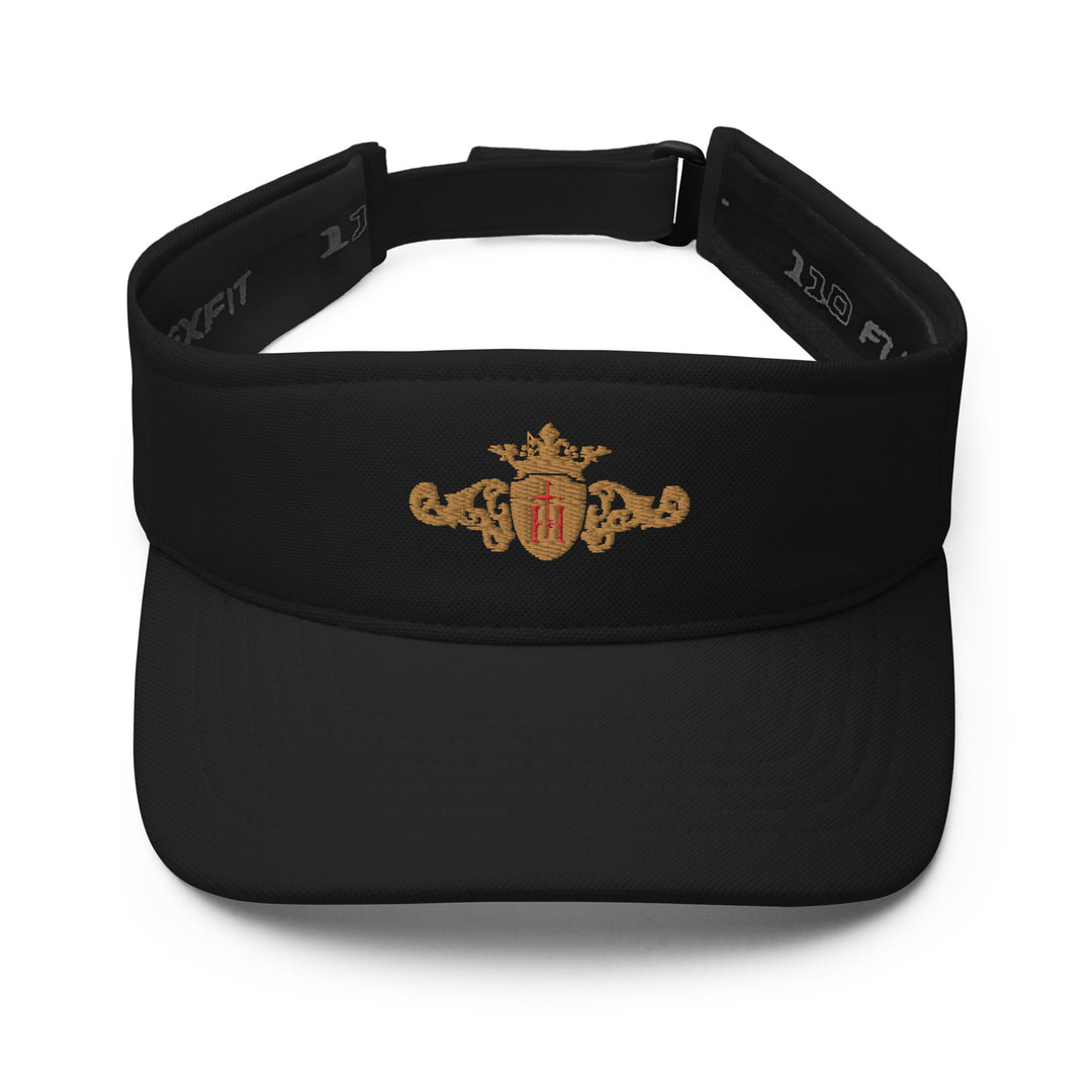 Performance Visor | Embroidered Gold Crest with Red Center