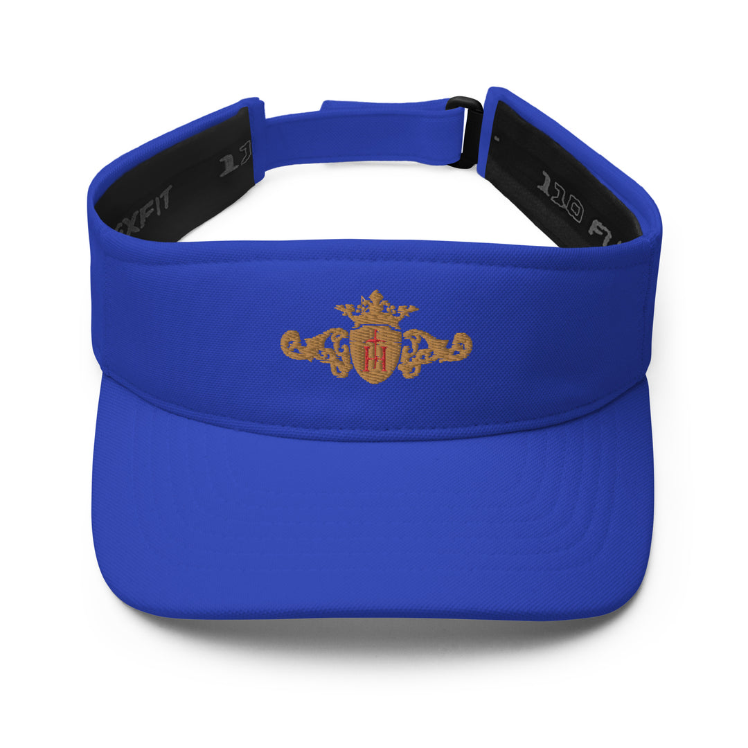 Performance Visor | Embroidered Gold Crest with Red Center