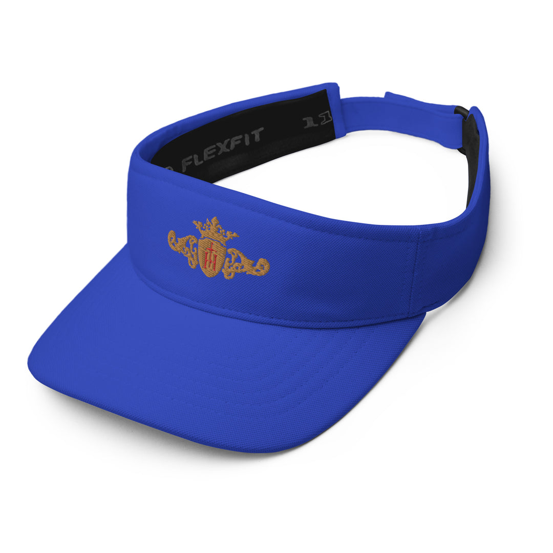 Performance Visor | Embroidered Gold Crest with Red Center